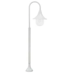 VidaXL Paalverlichting Tuin E27 120 Cm Aluminium Wit -Vidaxl 4d1e02fa427c4304a83fd3bf0f477b57