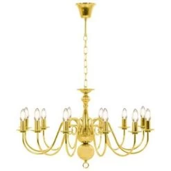 VidaXL Kroonluchter 12xE14 Goudkleurig -Vidaxl 4e42ea701399406eadda52b6f43d8e30