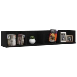 VidaXL Cd-wandschap 100x18x18 Cm Spaanplaat Zwart -Vidaxl 5206fdbbbc7b43e09acfb435b63c2b38