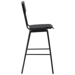 VidaXL Barstoelen 2 St Massief Multiplex Staal Zwart -Vidaxl 54b1426963a9407e895b002093f0c26b