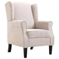 VidaXL Fauteuil Stof Beige 6 VidaXL Fauteuil Stof Beige -Vidaxl 54ded97311214a088b7c192d67d54dce