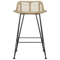 VidaXL Barstoelen 2 St Natuurlijk Rattan -Vidaxl 5551cf79e95145d489c1e7c0e6a93281