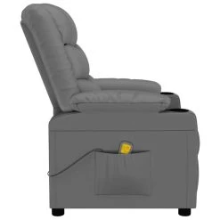 VidaXL Massagestoel Kunstleer Grijs -Vidaxl 5a0d4a2262e5405ea5f1f19be21ffbeb