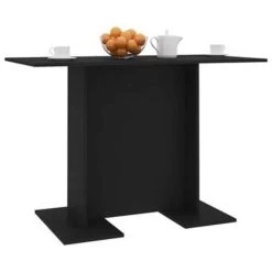 VidaXL Eettafel 110x60x75 Cm Bewerkt Hout Zwart -Vidaxl 5f35bc675b8f4e0ab5f9ee9af313bc9b