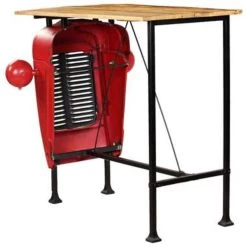 VidaXL Bartafel Tractor 60x150x107 Cm Massief Mangohout Rood -Vidaxl 6038ec8df6d4419ea938b81980e92152
