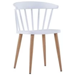 VidaXL Eetkamerstoelen 2 St Kunststof Wit -Vidaxl 65597bb5829c455596fff118fe27c7c1