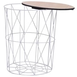 VidaXL Salontafel Ø 47 Cm Wit -Vidaxl 668050dc574a4b7e8bc835fdb4212cda