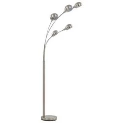 VidaXL Lamp Staand 5xE14 200 Cm Zilverkleurig -Vidaxl 6711643b0559421690086fbe2a22feb7