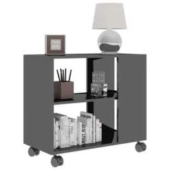 VidaXL Bijzettafel 70x35x55 Cm Bewerkt Hout Hoogglans Zwart -Vidaxl 678de18fe0814400b3172db7780280e2