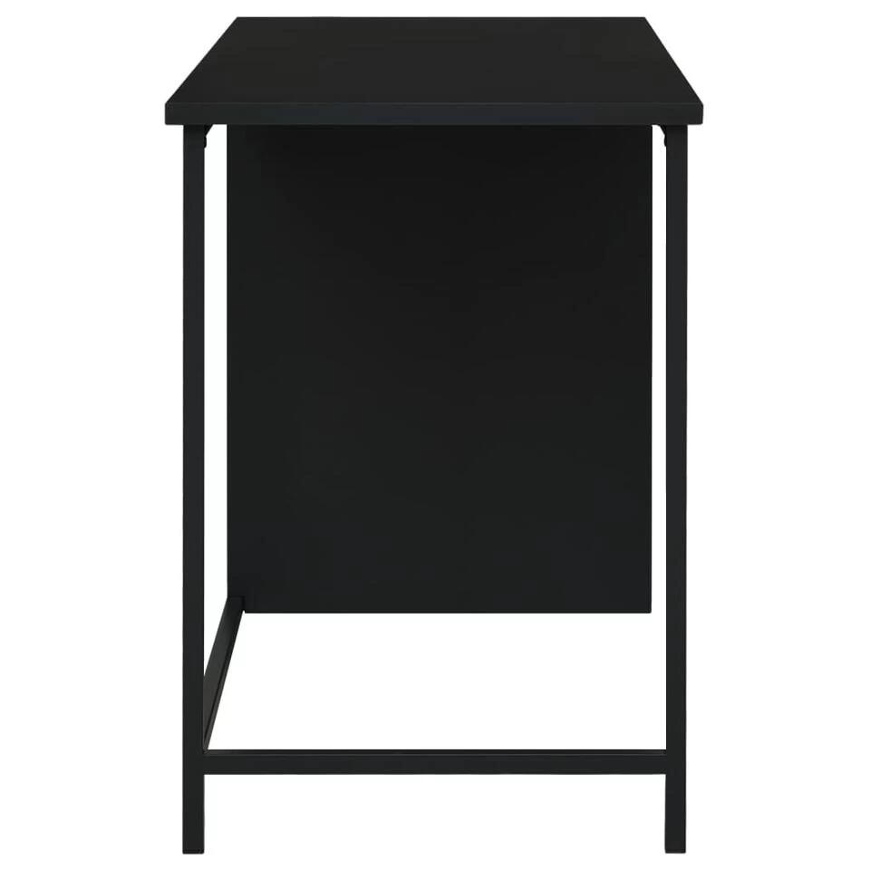 VidaXL Bureau Industrieel Met Lades 105x52x75 Cm Staal Zwart 4 VidaXL Bureau Industrieel Met Lades 105x52x75 Cm Staal Zwart - Afbeelding 4