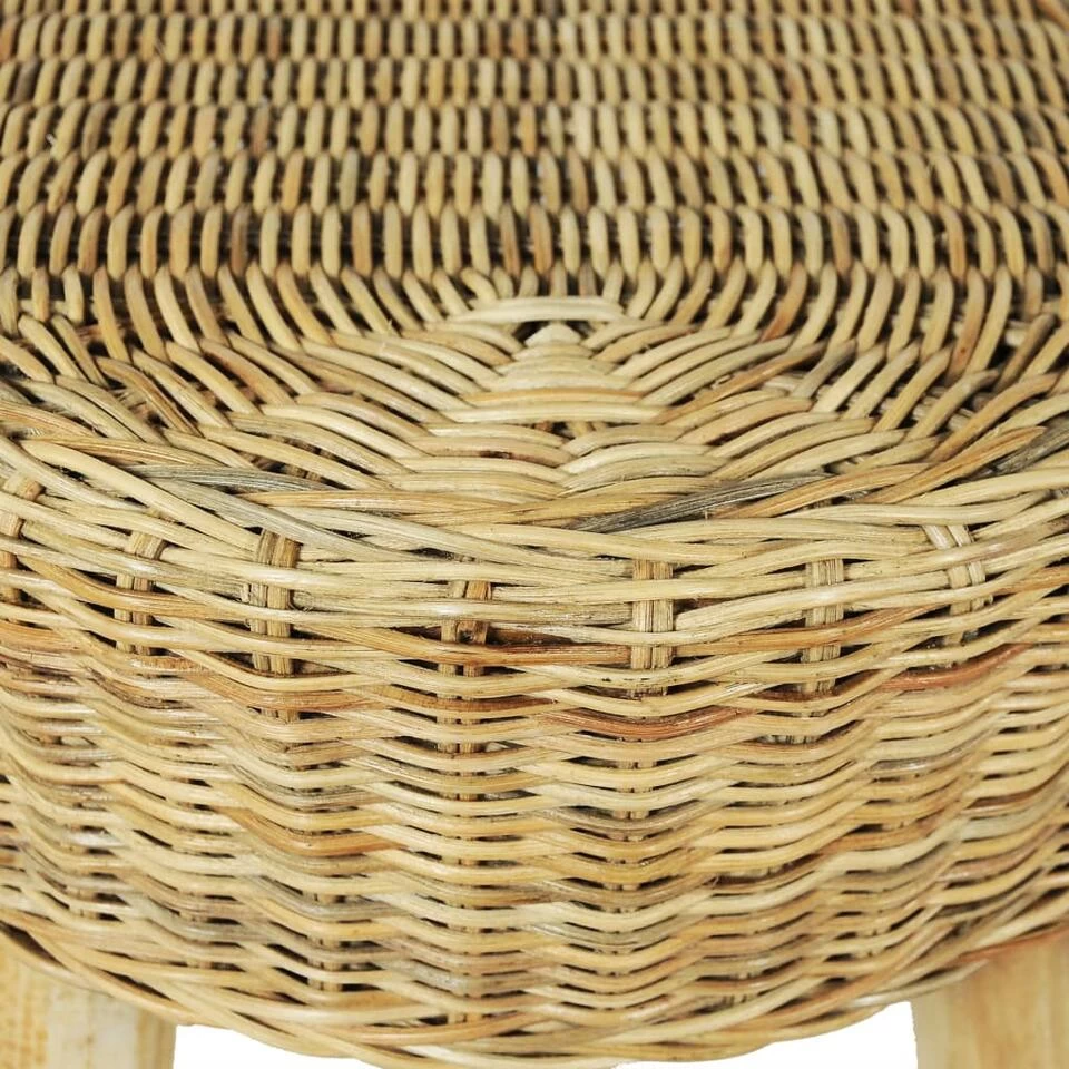 VidaXL Halbankje 110x35x45 Cm Natuurlijk Rattan 4 VidaXL Halbankje 110x35x45 Cm Natuurlijk Rattan - Afbeelding 4