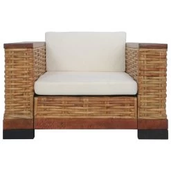 VidaXL Fauteuil Met Kussens Natuurlijk Rattan Bruin -Vidaxl 6ab9002f7ebb42a99d9e772b59cb2820
