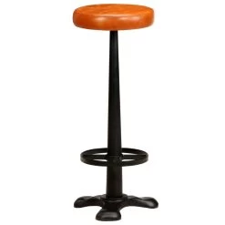 VidaXL Barstoelen 2 St Echt Leer -Vidaxl 6bb66098ae8e41bd91de4c476807ef09