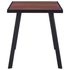 VidaXL Eettafel 140x70x75 Cm MDF Donkerhoutkleurig En Zwart -Vidaxl 7041213b6e2f42429d2e5d338860cb2e