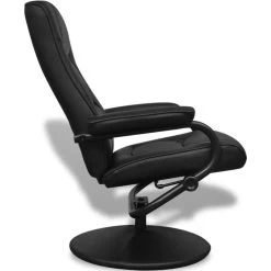 VidaXL Tv-fauteuil Met Voetenbankje Kunstleer Zwart -Vidaxl 7045e183e0de44c1a462c4df86180e5c