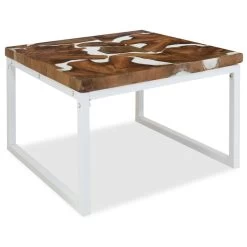 VidaXL Salontafel 60x60x40 Cm Teakhout En Hars -Vidaxl 793f8695c91b4873b25b73154e2156d0