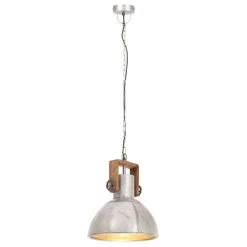 VidaXL Hanglamp Industrieel Rond 25 W E27 30 Cm Zilverkleurig -Vidaxl 799012e8af5a48feb8cf320d991dafb2
