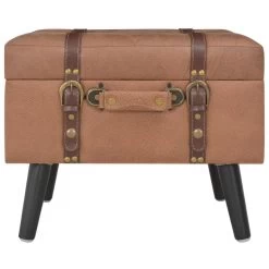 VidaXL Opbergkrukken 3 St Kunstleer Bruin -Vidaxl 7dd5586a39e74c428482154406bb9335