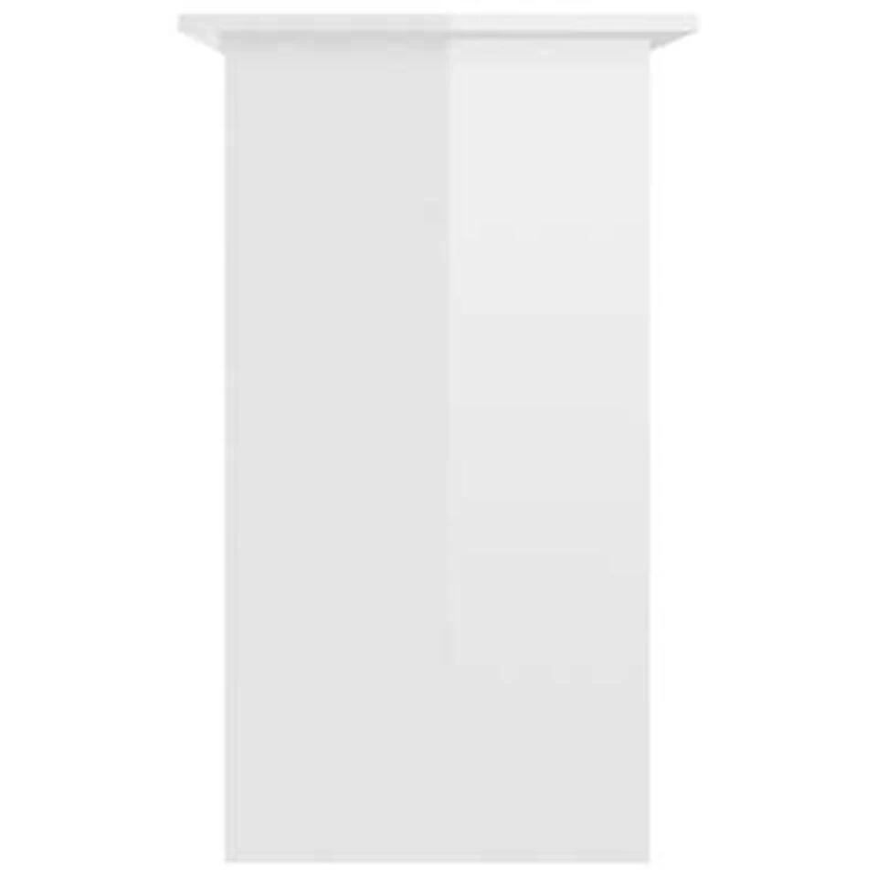 VidaXL Bureau 80x45x74 Cm Spaanplaat Hoogglans Wit 4 VidaXL Bureau 80x45x74 Cm Spaanplaat Hoogglans Wit - Afbeelding 4