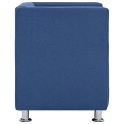 VidaXL Fauteuil Kubus Stof Blauw 7 VidaXL Fauteuil Kubus Stof Blauw -Vidaxl 81e98d8886924c4c81d5f74f0ddf7118
