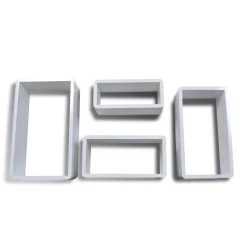 VIDAXL Kubusachtige Plankenset 4 Stuks Wit -Vidaxl 82e4f6b873e442bab7f57803122487e4