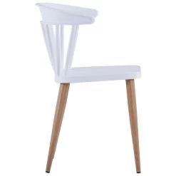 VidaXL Eetkamerstoelen 2 St Kunststof Wit -Vidaxl 83782ff9d898409d9f6b75a7c90d8934