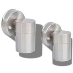 VidaXL Buitenwandlampen 2 St Neerwaarts Roestvrij Staal -Vidaxl 85d8f41e54b6499bbf5e0aed0fabcdf5