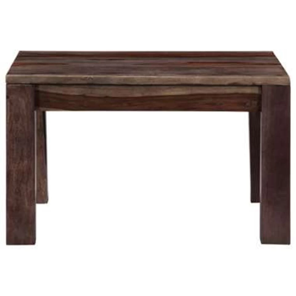 VidaXL Salontafel 60x60x35 Cm Massief Sheeshamhout Grijs 3 VidaXL Salontafel 60x60x35 Cm Massief Sheeshamhout Grijs - Afbeelding 3