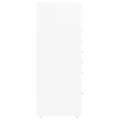 VidaXL Ladeblok Verrijdbaar 28x41x109 Cm Metaal Wit -Vidaxl 8ad0ca49659441c191f58b9ec5576234