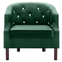 VidaXL Fauteuil Fluweel Groen -Vidaxl 8b851627a4ee4b9a9f95cb21d4c2270c
