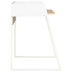 VidaXL Bureau 90x60x88 Cm Wit En Eikenkleurig -Vidaxl 909bf3ba3fd34e2888b31ef88a8e5cd9