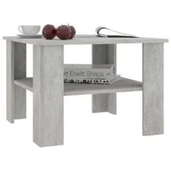 VidaXL Salontafel 60x60x42 Cm Bewerkt Hout Betongrijs -Vidaxl 92762ff7db354aa39441116a6ce29e59