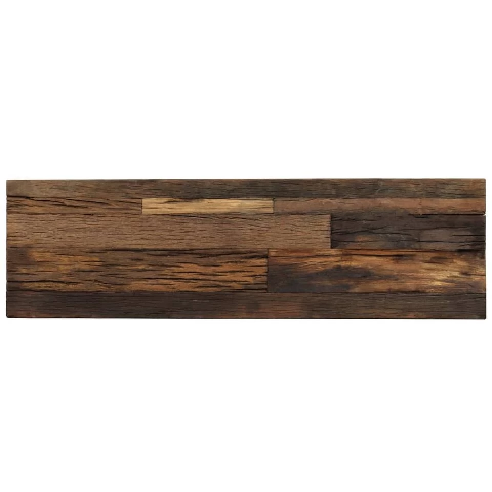 VidaXL Wandtafel 120x35x76 Cm Gerecycled Hout En Staal 2 VidaXL Wandtafel 120x35x76 Cm Gerecycled Hout En Staal - Afbeelding 2