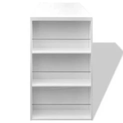 VidaXL Bartafel Met Wijnrek MDF Hoogglans Wit -Vidaxl 987d49a7587648bd845eef9b1612dd50