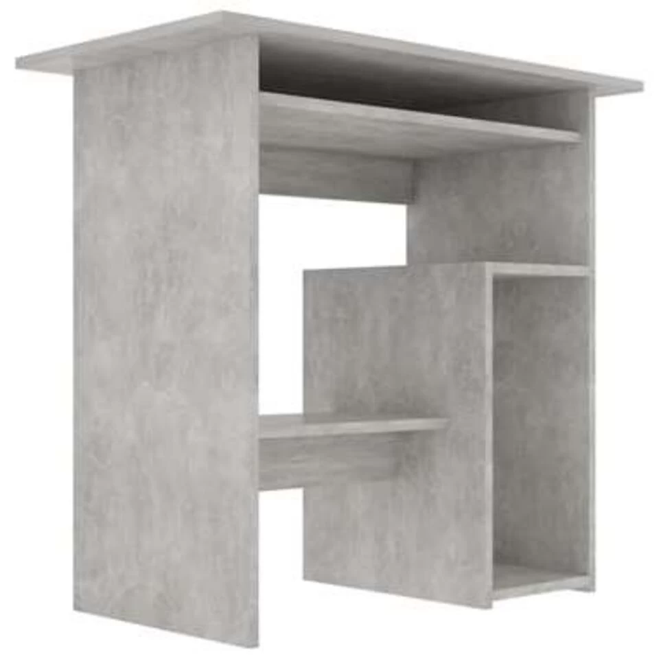 VidaXL Bureau 80x45x74 Cm Spaanplaat Betongrijs 4 VidaXL Bureau 80x45x74 Cm Spaanplaat Betongrijs - Afbeelding 4