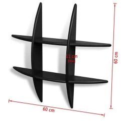 VIDAXL Wandplank MDF Zwevend Voor Boeken/dvd Zwart -Vidaxl 9943bda8b08741ada06387176c0db60b