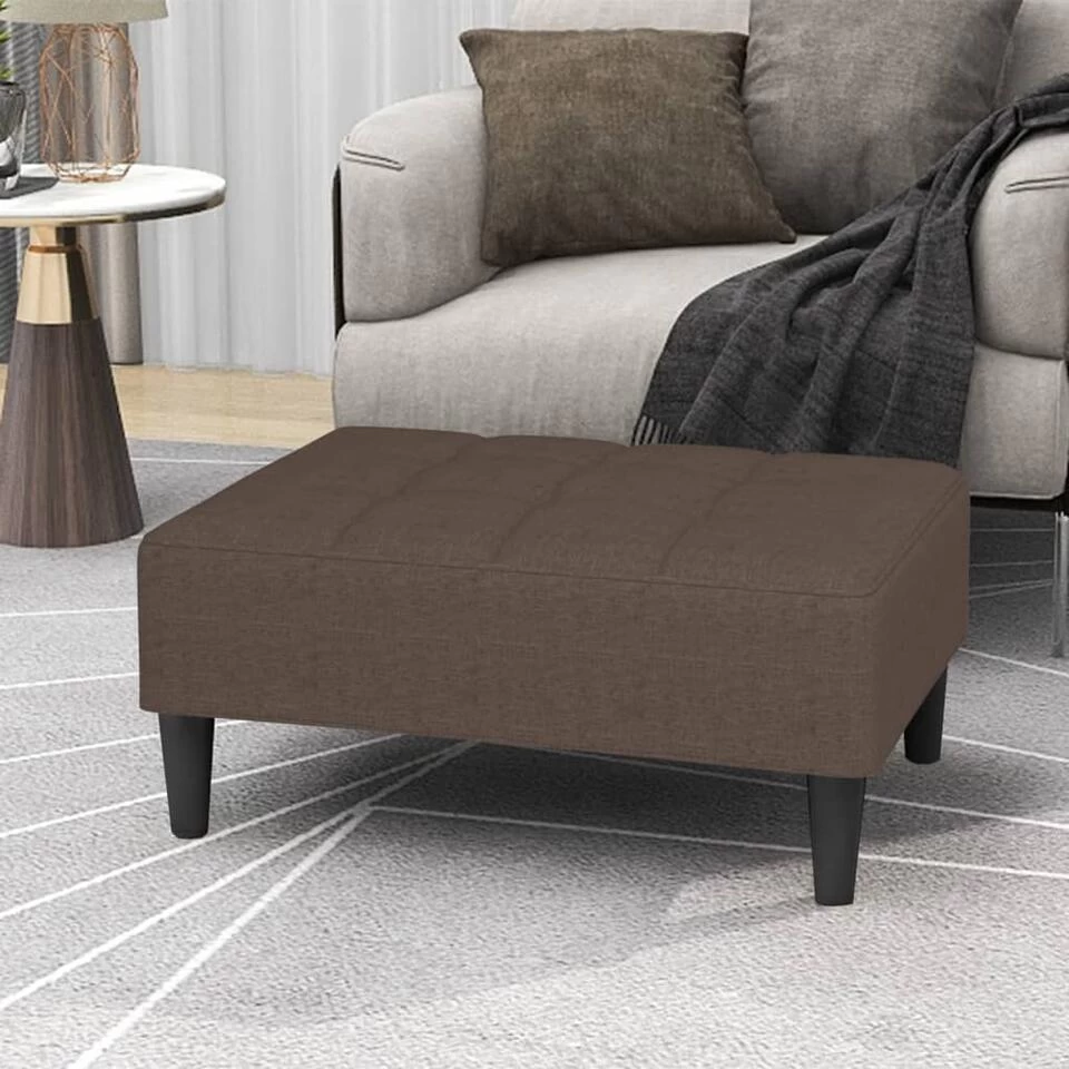 VidaXL Kruk Microvezelstof Taupe 2 VidaXL Kruk Microvezelstof Taupe - Afbeelding 2