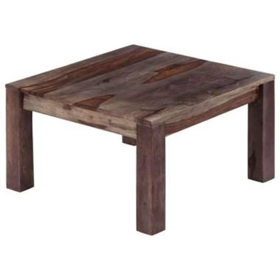 VidaXL Salontafel 60x60x35 Cm Massief Sheeshamhout Grijs 2 VidaXL Salontafel 60x60x35 Cm Massief Sheeshamhout Grijs - Afbeelding 2