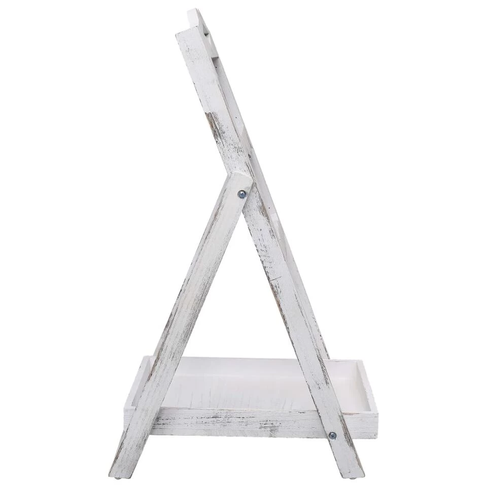 VidaXL Krijtbord Op Standaard 33x39x75 Cm Hout Wit 3 VidaXL Krijtbord Op Standaard 33x39x75 Cm Hout Wit - Afbeelding 3