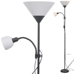 VidaXL Vloerlamp Zwart -Vidaxl 9fd98dbd078a472c8b9d6677fd4d333a
