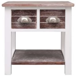 VidaXL Bijzettafel 40x40x40 Cm Paulowniahout Bruin -Vidaxl a31ea1cb43704ddc8d54d978bb5df198