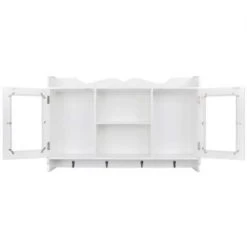 VIDAXL Vitrinekast Met Boekenplank Wit MDF -Vidaxl a80728436b2a42b3ae078a44395099f2