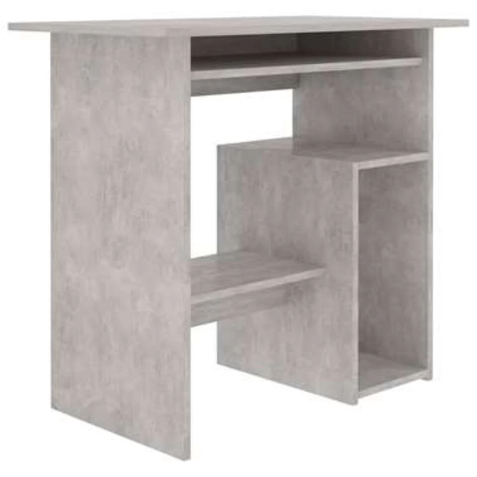VidaXL Bureau 80x45x74 Cm Spaanplaat Betongrijs 2 VidaXL Bureau 80x45x74 Cm Spaanplaat Betongrijs - Afbeelding 2