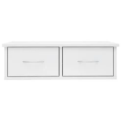 VidaXL Wandschap Met Lades 60x26x18,5 Cm Bewerkt Hout Hoogglans Wit -Vidaxl af848ad8b6044a74a22e1c132ef4b972