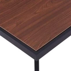VidaXL Eettafel 140x70x75 Cm MDF Donkerhoutkleurig En Zwart -Vidaxl b0c65232b0bb476d916386ddbee56865