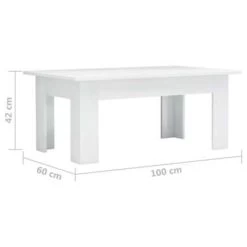 VidaXL Salontafel 100x60x42 Cm Bewerkt Hout Hoogglans Wit -Vidaxl b408fcde2fca4f889da3c4f8d37285b6