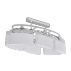 VidaXL Plafondlamp Met Ellipsvormige Glazen Kappen 2 St E14 7 VidaXL Plafondlamp Met Ellipsvormige Glazen Kappen 2 St E14 -Vidaxl b4de1d82fc5344048b035479ebf48822