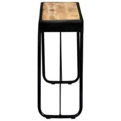 VidaXL Wandtafel 140x35x76 Cm Massief Ruw Mangohout 7 VidaXL Wandtafel 140x35x76 Cm Massief Ruw Mangohout -Vidaxl b71e9aea28dd4560921e67e2cf5b9d16