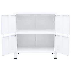 VidaXL Opbergkast Industrieel 75x40x80 Cm Staal Wit 6 VidaXL Opbergkast Industrieel 75x40x80 Cm Staal Wit -Vidaxl b95ec4d4187f469080fc8590b6622ded
