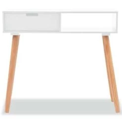 VidaXL Wandtafel 80x30x72 Cm Massief Grenenhout Wit -Vidaxl bbda9fb453c147ecba826ac6a6161b54